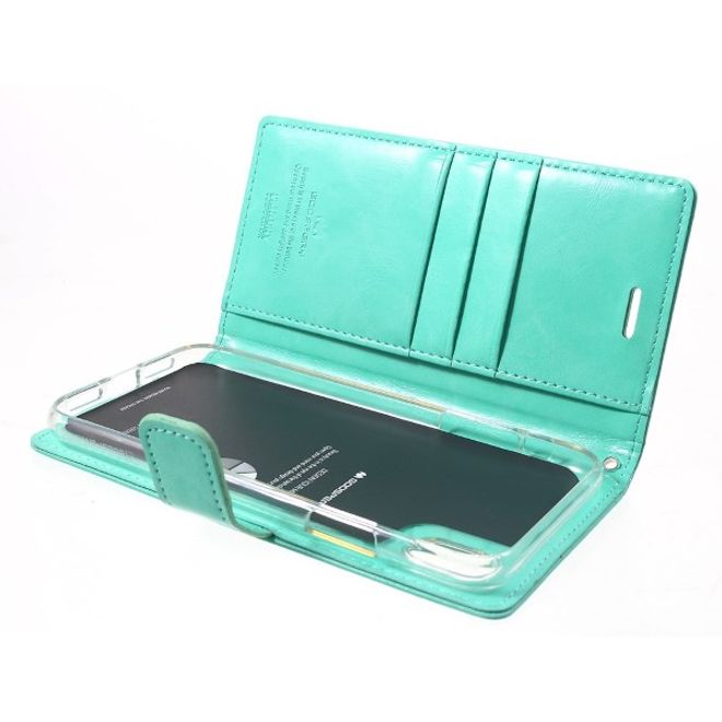 Goospery - iPhone XR Hülle - Handy Bookcover - Bluemoon Diary Series - mint