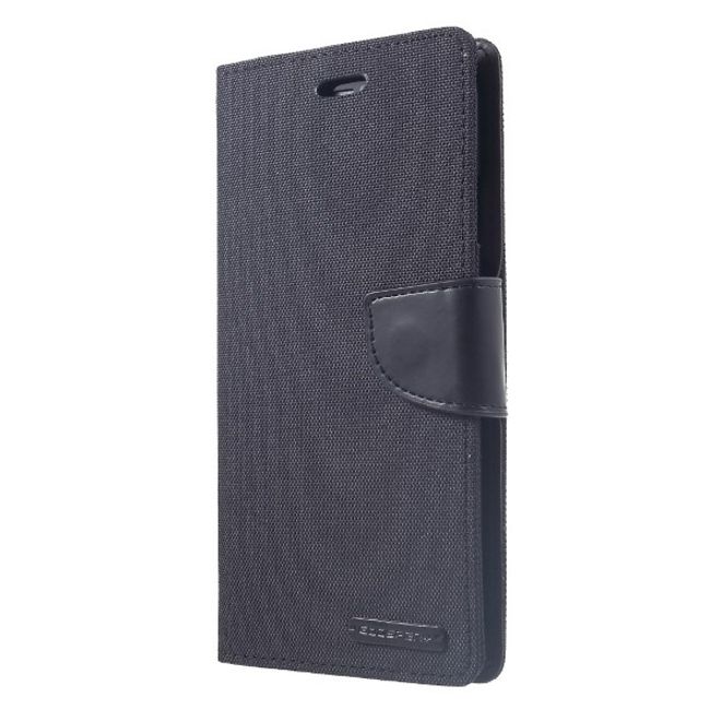 Goospery - iPhone XS Max Hülle - Handy Bookcover - Canvas Diary Series - schwarz