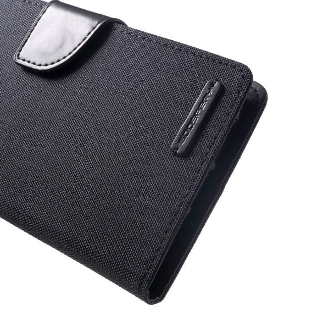 Goospery - iPhone XS Max Hülle - Handy Bookcover - Canvas Diary Series - schwarz