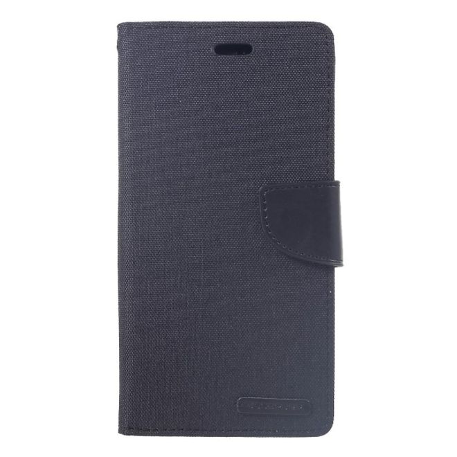 Goospery - iPhone XS Max Hülle - Handy Bookcover - Canvas Diary Series - schwarz