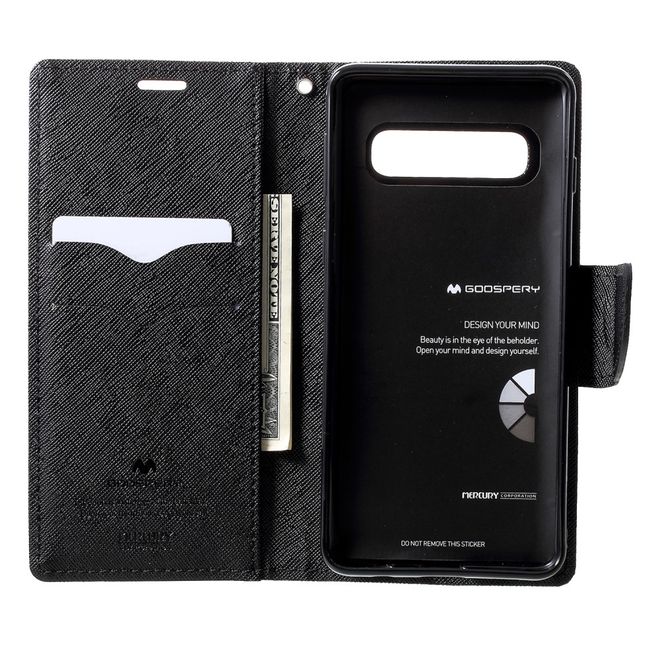Goospery - iPhone XS Max Hülle - Handy Bookcover - Fancy Diary Series - schwarz