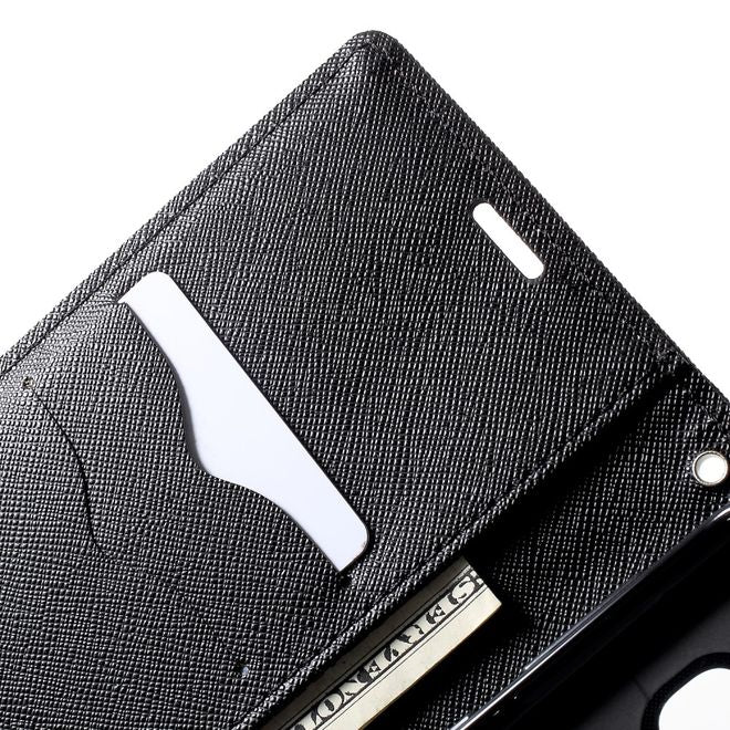 Goospery - iPhone XS Max Hülle - Handy Bookcover - Fancy Diary Series - schwarz