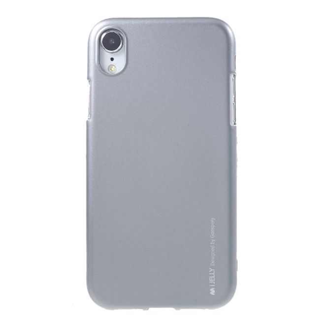 Goospery - iPhone XR Handy Hülle - TPU Soft Case - i Jelly Metal Series - grau