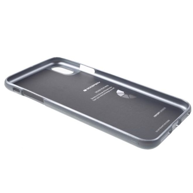Goospery - iPhone XS Max Handy Hülle - TPU Soft Case - i Jelly Metal Series - grau