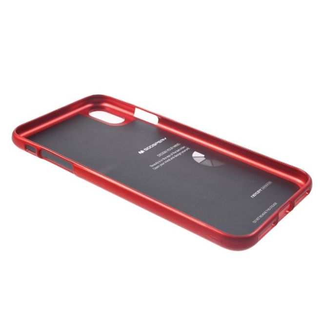 Goospery - iPhone XS Max Handy Hülle - TPU Soft Case - i Jelly Metal Series - rot