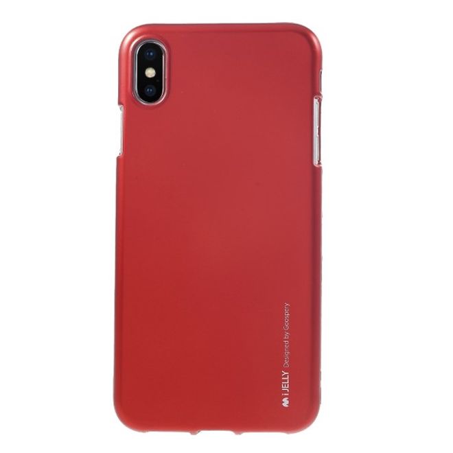 Goospery - iPhone XS Max Handy Hülle - TPU Soft Case - i Jelly Metal Series - rot