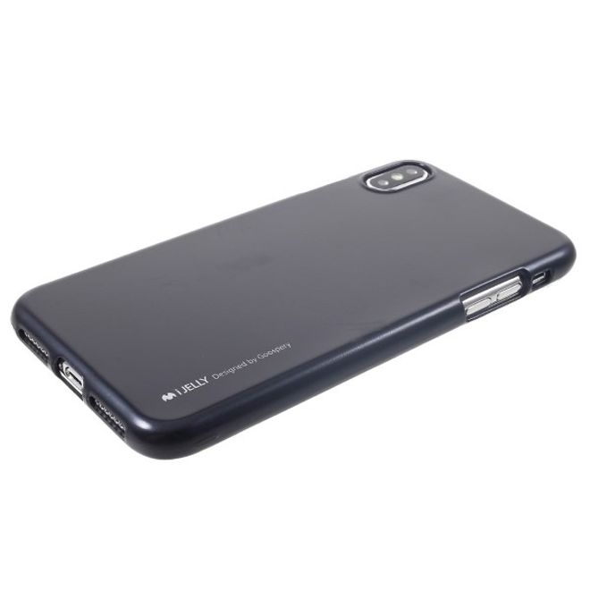 Goospery - iPhone XS Max Handy Hülle - TPU Soft Case - i Jelly Metal Series - navy