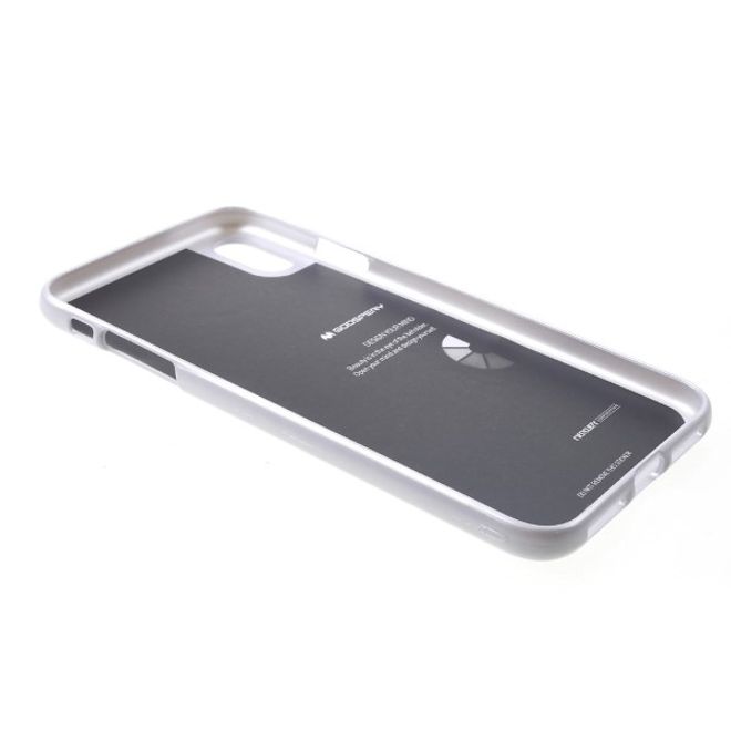 Goospery - iPhone XS Max Handy Hülle - TPU Soft Case - i Jelly Metal Series - silber