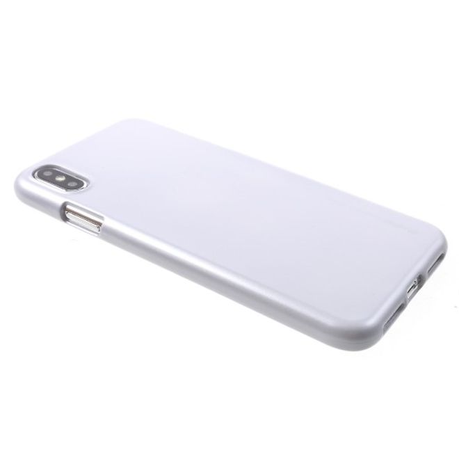 Goospery - iPhone XS Max Handy Hülle - TPU Soft Case - i Jelly Metal Series - silber