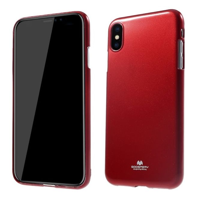 Goospery - iPhone XS Max Handy Hülle - TPU Soft Case - Pearl Jelly Series - rot