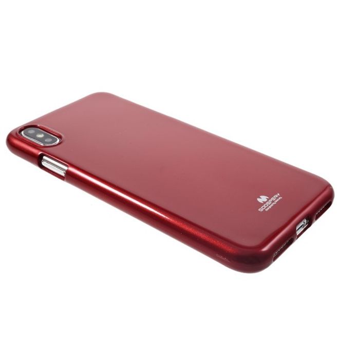 Goospery - iPhone XS Max Handy Hülle - TPU Soft Case - Pearl Jelly Series - rot
