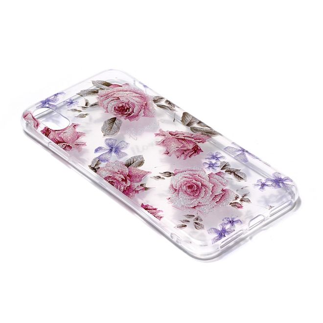 iPhone XS Max case - soft case made of TPU - roses