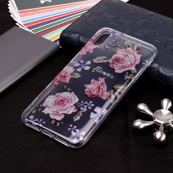 iPhone XS Max case - soft case made of TPU - roses