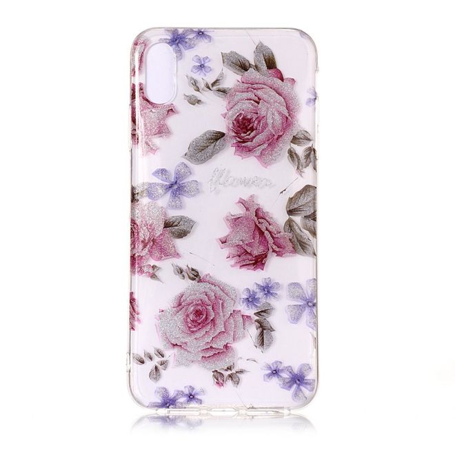 iPhone XS Max case - soft case made of TPU - roses