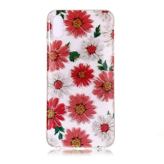 iPhone XS Max Case - Soft TPU Case - Red Flowers