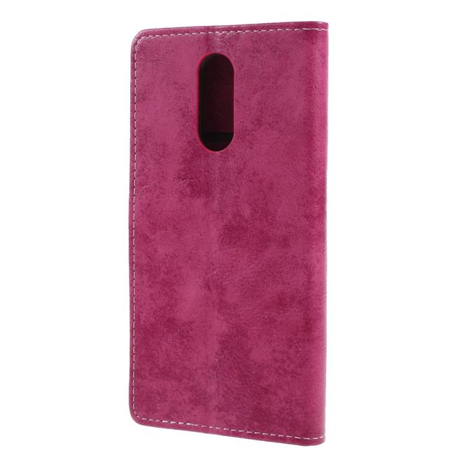 Étui pour LG Stylo 4 / Q Stylus - Collection Couverture Livre en Cuir Vintage - Rose