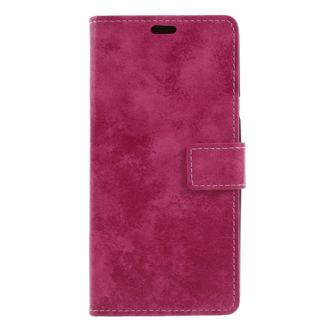 Étui pour LG Stylo 4 / Q Stylus - Collection Couverture Livre en Cuir Vintage - Rose