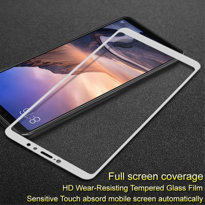 Imak - Xiaomi Mi Max 3 Schutzglas Displayschutz - Pro+ Series - Panzer Glas - weiss