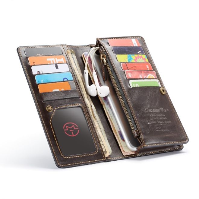 Caseme - Universelle Handy Portemonnaie Etui Tasche - aus Leder - für 4-6.5 Zoll Smartphones - braun