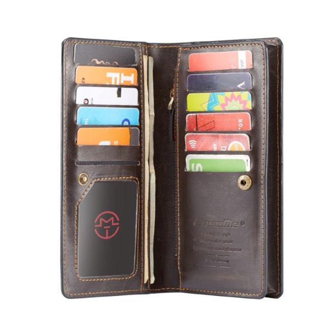 Caseme - Universelle Handy Portemonnaie Etui Tasche - aus Leder - für 4-6.5 Zoll Smartphones - braun