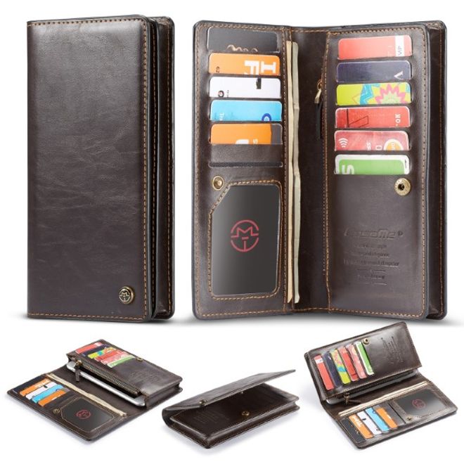 Caseme - Universelle Handy Portemonnaie Etui Tasche - aus Leder - für 4-6.5 Zoll Smartphones - braun
