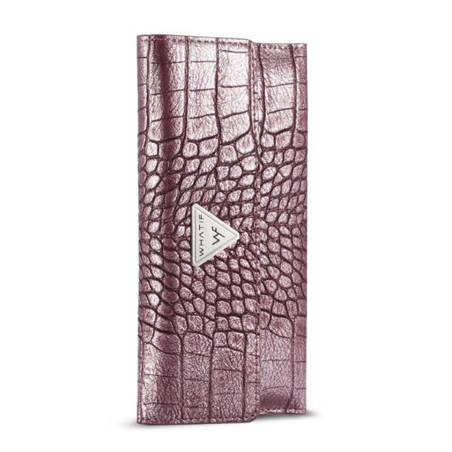 Caseme - Universelle Handy Etui Tasche - aus Leder - für 4-6.5 Zoll Smartphones - mit Krokodiltextur - purpur