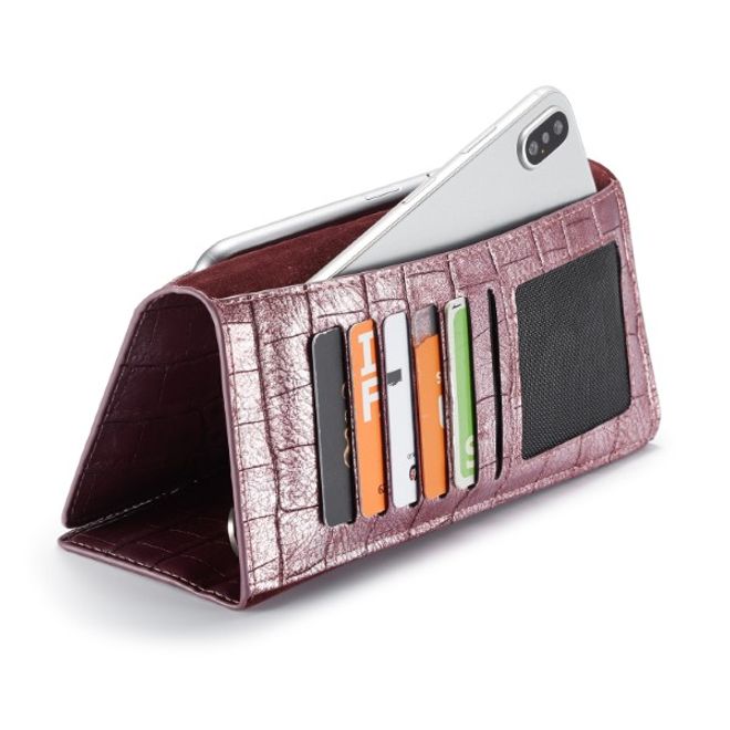 Caseme - Universelle Handy Etui Tasche - aus Leder - für 4-6.5 Zoll Smartphones - mit Krokodiltextur - purpur