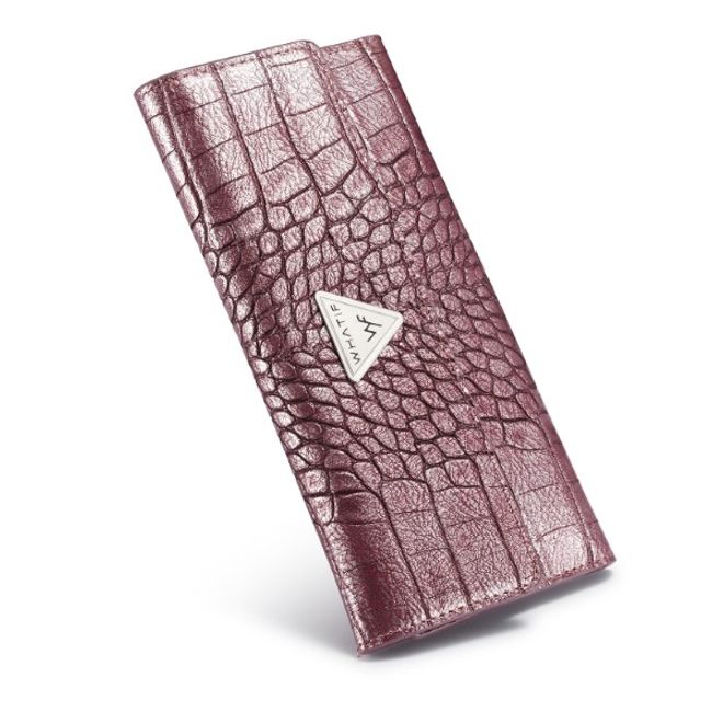 Caseme - Universelle Handy Etui Tasche - aus Leder - für 4-6.5 Zoll Smartphones - mit Krokodiltextur - purpur