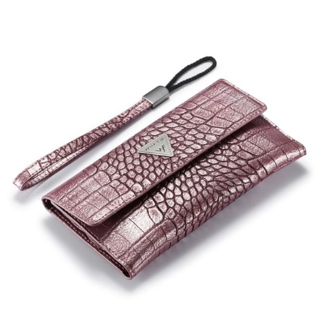 Caseme - Universelle Handy Etui Tasche - aus Leder - für 4-6.5 Zoll Smartphones - mit Krokodiltextur - purpur