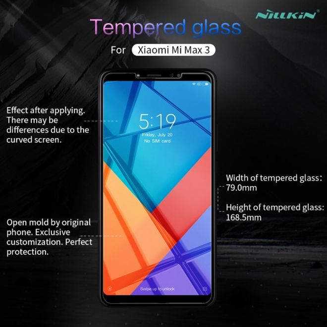 Nillkin - Xiaomi Mi Max 3 Schutzfolie 0,2 mm - Folie aus gehärtetem Glas - H+ PRO Series