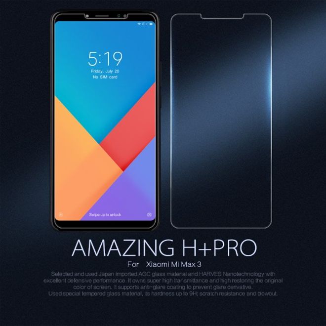Nillkin - Xiaomi Mi Max 3 Schutzfolie 0,2 mm - Folie aus gehärtetem Glas - H+ PRO Series