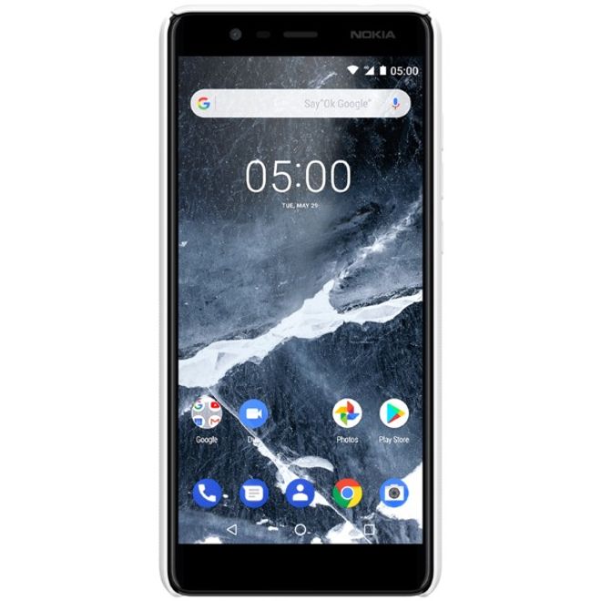 Nillkin - Nokia 5.1 Hülle - Plastik Case - Super Frosted Shield Series - weiss
