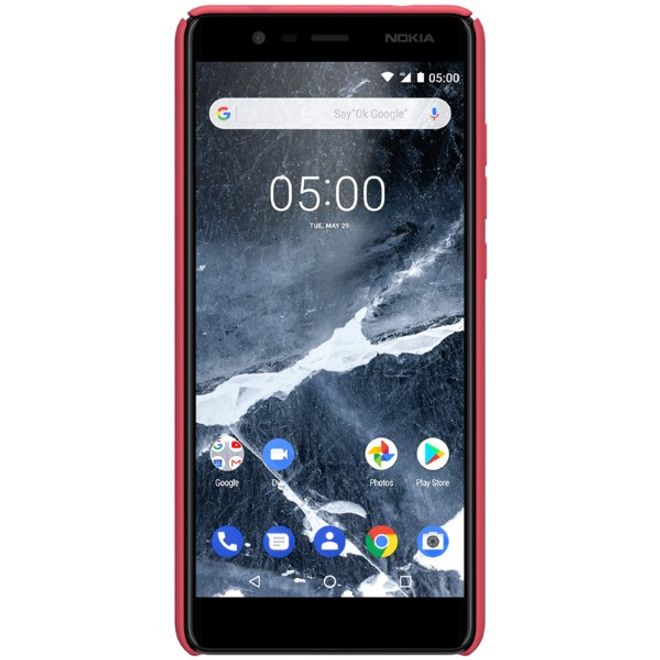 Nillkin - Nokia 5.1 Hülle - Plastik Case - Super Frosted Shield Series - rot