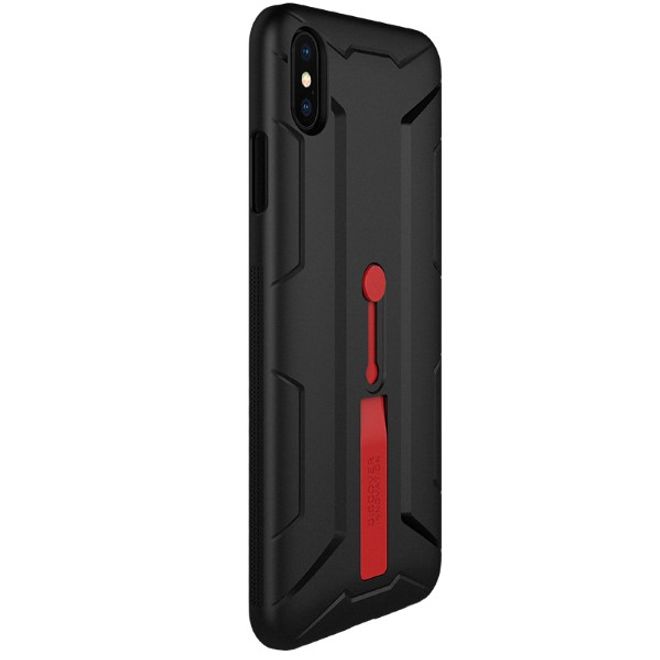 Nillkin - iPhone XS Max Handyhülle - Case aus Plastik - mit Fingerhalterung - Grip Series - schwarz