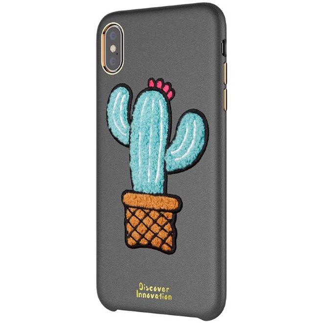 Nillkin - iPhone XS Max Handyhülle - Case aus Plastik/Plüsch - Kaktus - Plush Series - schwarz