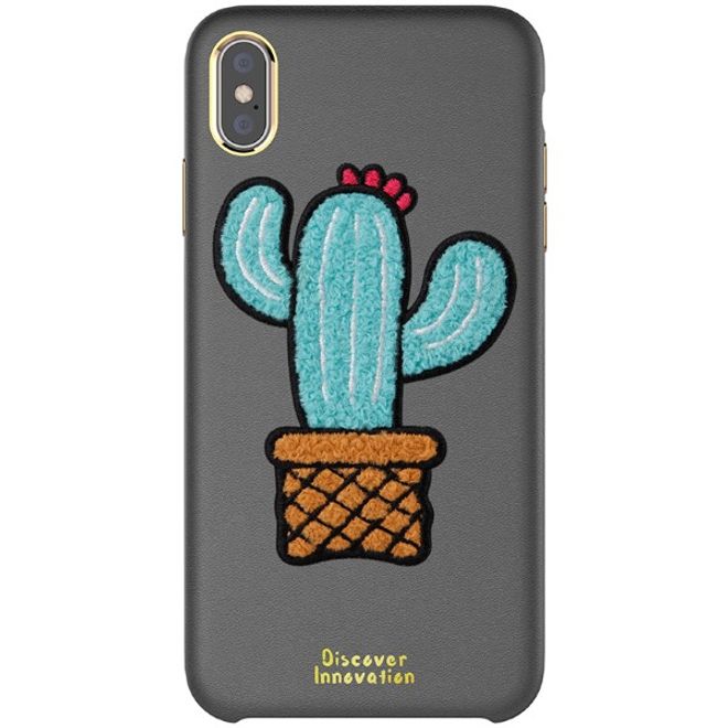 Nillkin - iPhone XS Max Handyhülle - Case aus Plastik/Plüsch - Kaktus - Plush Series - schwarz