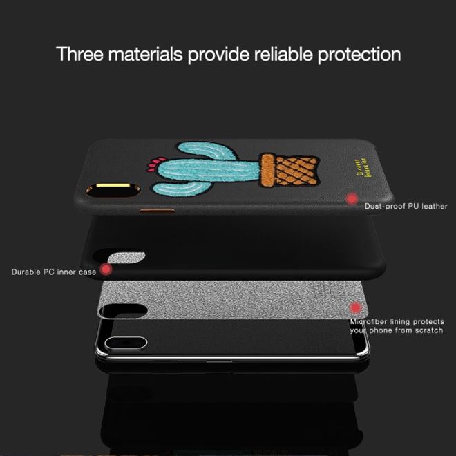 Nillkin - iPhone XS Max Handyhülle - Case aus Plastik/Plüsch - Eule - Plush Series - rot