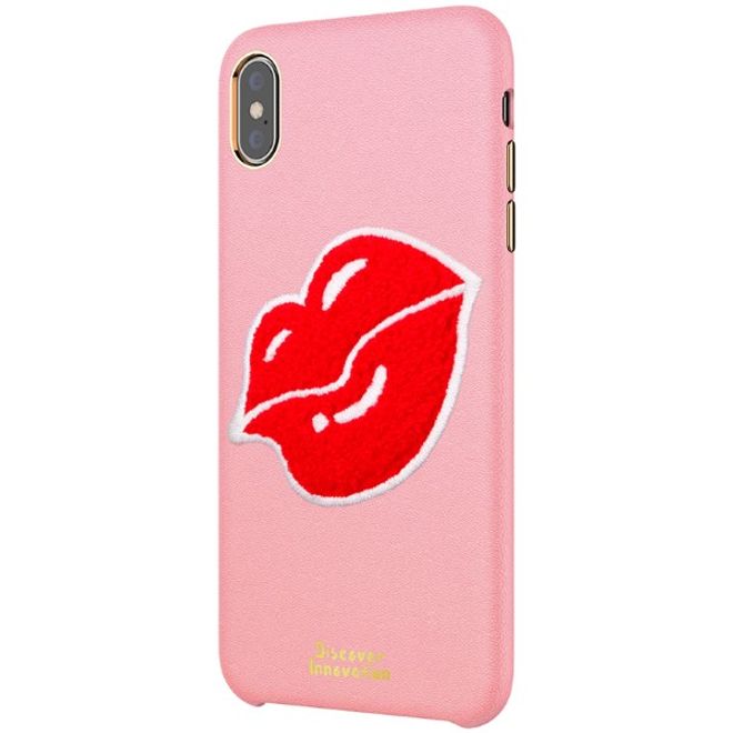 Nillkin - iPhone XS Max Handyhülle - Case aus Plastik/Plüsch - Mund - Plush Series - pink