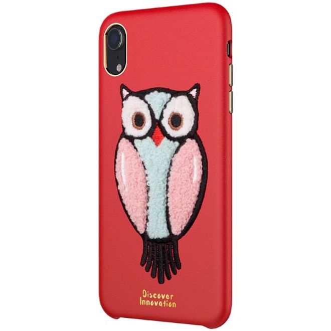Nillkin - iPhone XR Handyhülle - Case aus Plastik/Plüsch - Eule - Plush Series - rot