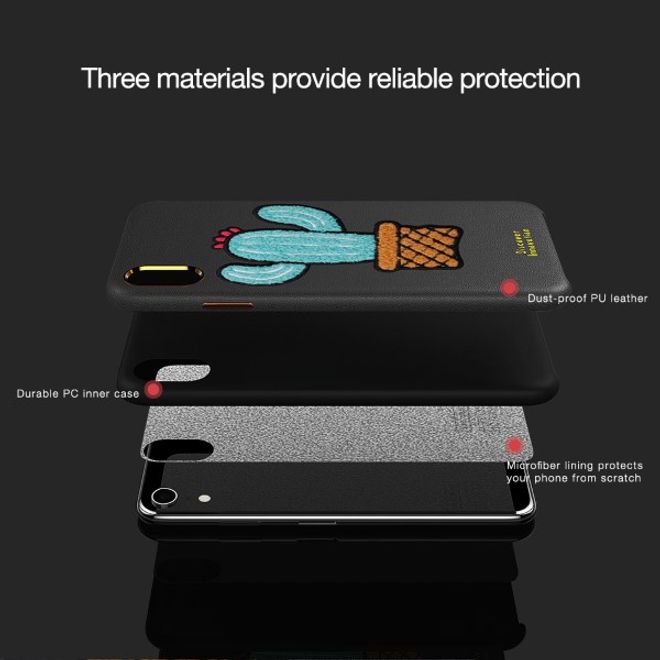 Nillkin - iPhone XR Handyhülle - Case aus Plastik/Plüsch - Eule - Plush Series - rot