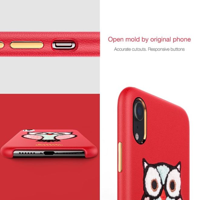 Nillkin - iPhone XR Handyhülle - Case aus Plastik/Plüsch - Mund - Plush Series - pink