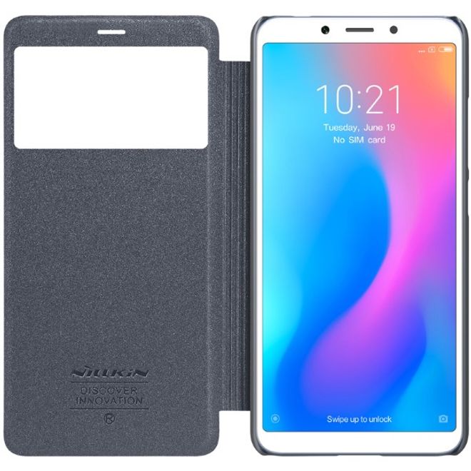 Nillkin - Xiaomi Redmi 6 Case - Leder Hülle - Sparkle Series - schwarz