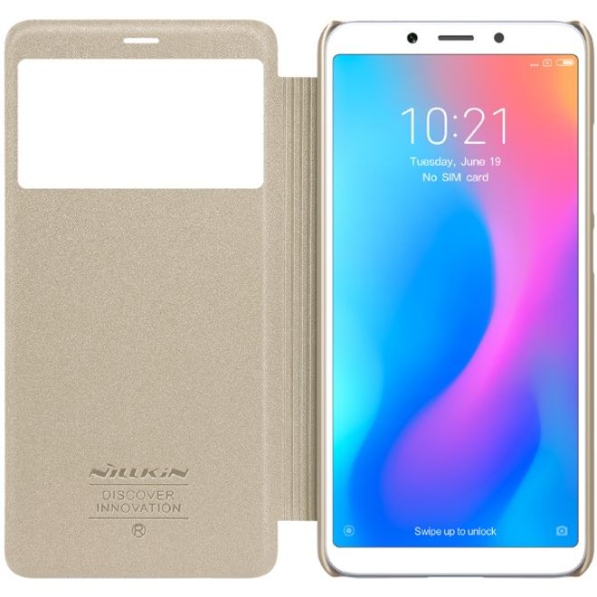 Nillkin - Xiaomi Redmi 6 Case - Leder Hülle - Sparkle Series - gold