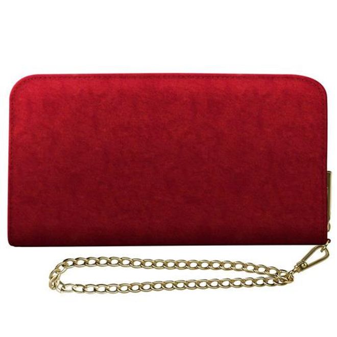iDeal of Sweden - Universelle Handy Clutch - Designer Clutch Wristlet Velvet - rot