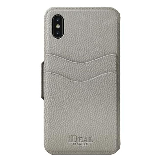iDeal of Sweden - iPhone XS Max Handyhülle, Designer Bookcase FASHION - hellgrau