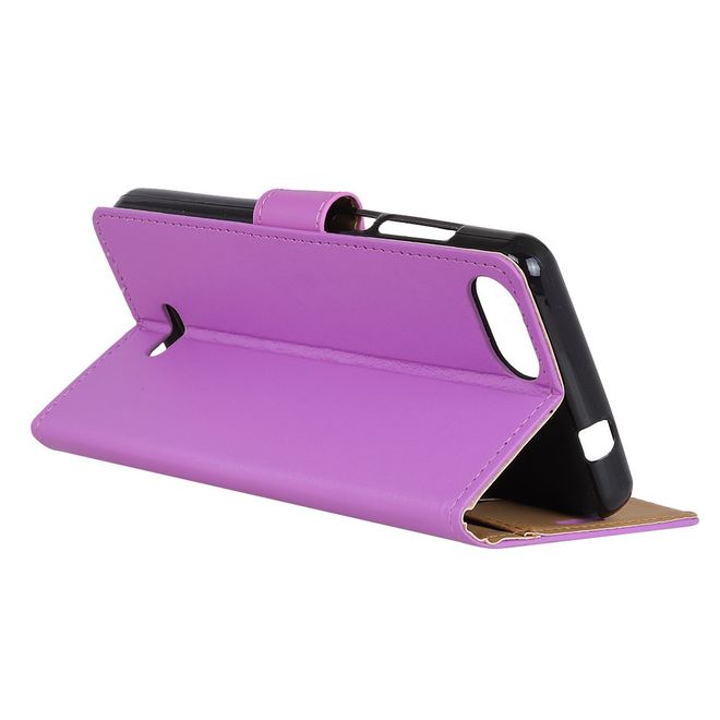 Xiaomi Redmi 6A Handy Hülle - Classic II Leder Bookcover Series - purpur