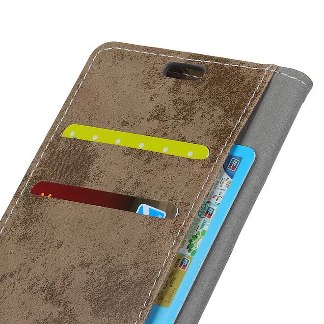 Xiaomi Redmi 6 Handyhülle - Vintage Leder Bookcover Series - khakifarben
