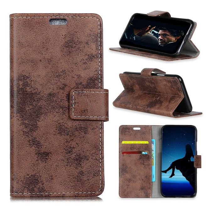 Xiaomi Redmi 6 Handyhülle - Vintage Leder Bookcover Series - braun