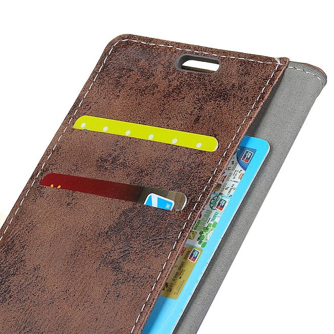 Xiaomi Redmi 6 Handyhülle - Vintage Leder Bookcover Series - braun