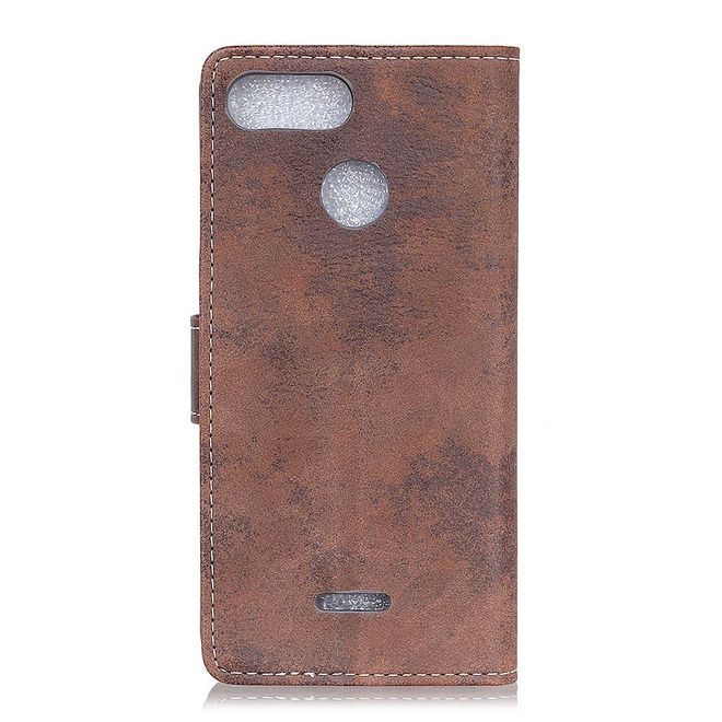 Xiaomi Redmi 6 Handyhülle - Vintage Leder Bookcover Series - braun